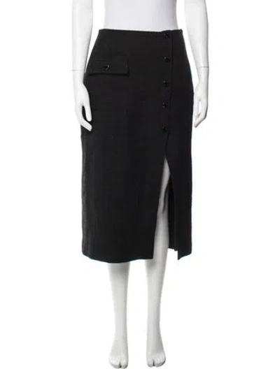 Pre-owned Sandro Midi Length Skirt In Black
