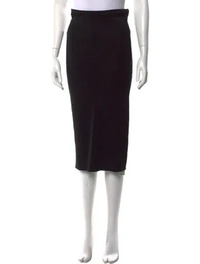 Pre-owned Sandro Midi Length Skirt In Black