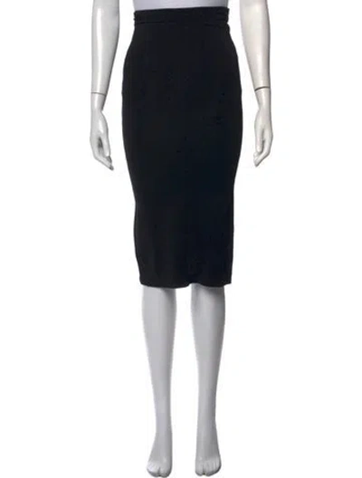 Pre-owned Sandro Midi Length Skirt In Black