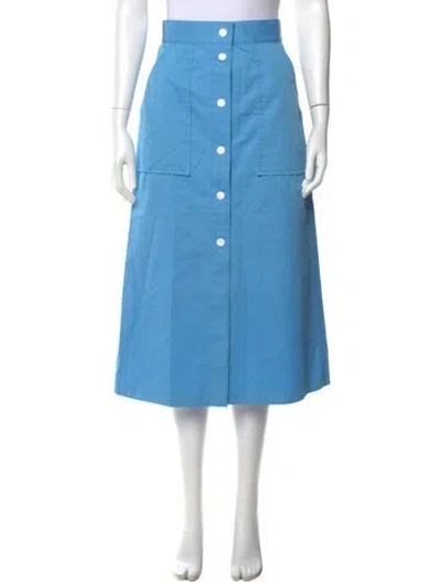 Pre-owned Sandro Midi Length Skirt In Blue