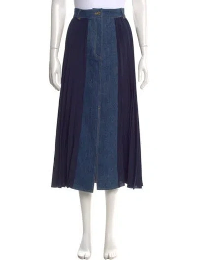 Pre-owned Sandro Midi Length Skirt In Blue