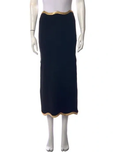 Pre-owned Sandro Midi Length Skirt In Blue