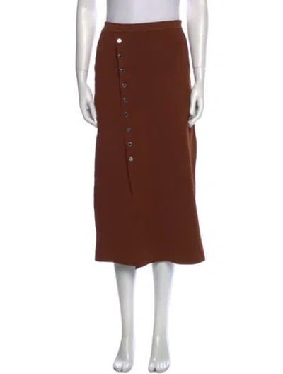 Pre-owned Sandro Midi Length Skirt In Brown