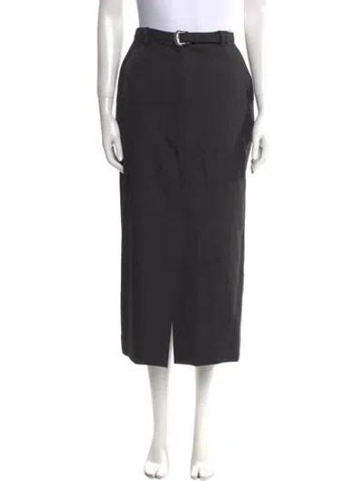 Pre-owned Sandro Midi Length Skirt In Gray