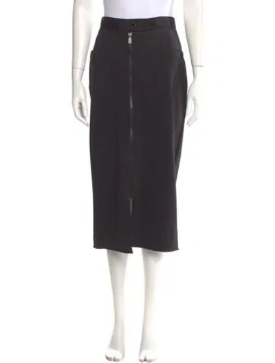 Pre-owned Sandro Midi Length Skirt In Gray