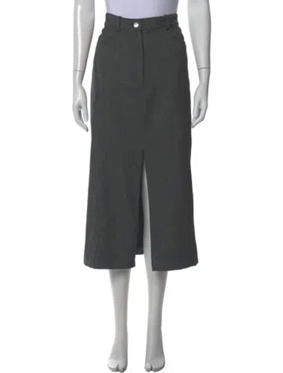Pre-owned Sandro Midi Length Skirt In Gray