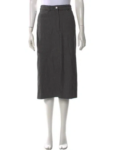 Pre-owned Sandro Midi Length Skirt In Gray