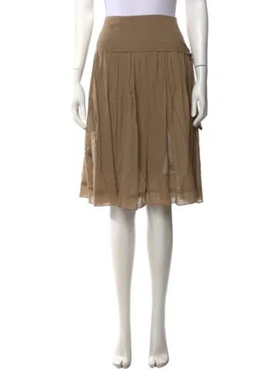 Pre-owned Sandro Midi Length Skirt In Neutral