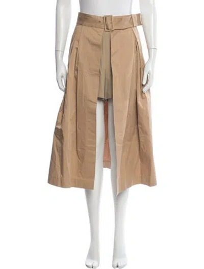 Pre-owned Sandro Midi Length Skirt In Neutrals
