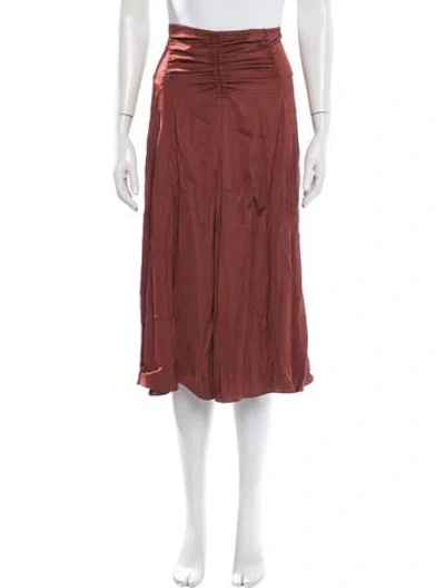 Pre-owned Sandro Midi Length Skirt In Red