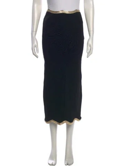 Pre-owned Sandro Midi Length Skirt W/ Tags In Black