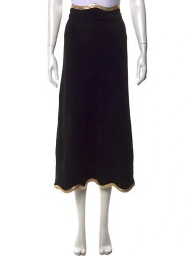 Pre-owned Sandro Midi Length Skirt W/ Tags In Black