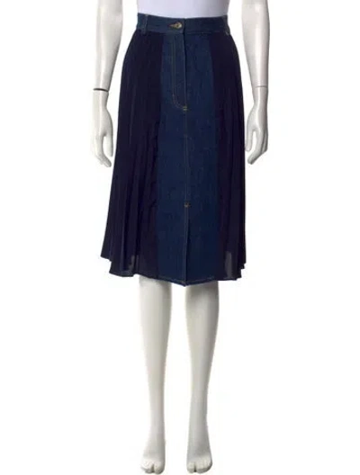 Pre-owned Sandro Midi Length Skirt W/ Tags In Blue