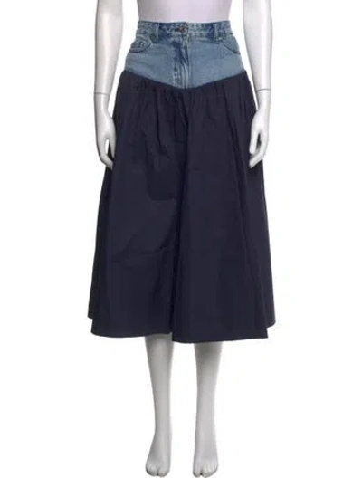 Pre-owned Sandro Midi Length Skirt W/ Tags In Blue