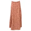 Sandro Midi Pascaline Floral-print Skirt In Orange Twill In Multi