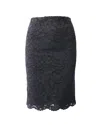 Sandro Midi Pencil Skirt In Black Lace Cotton In Black