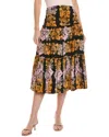 Sandro Midi Skirt In Black