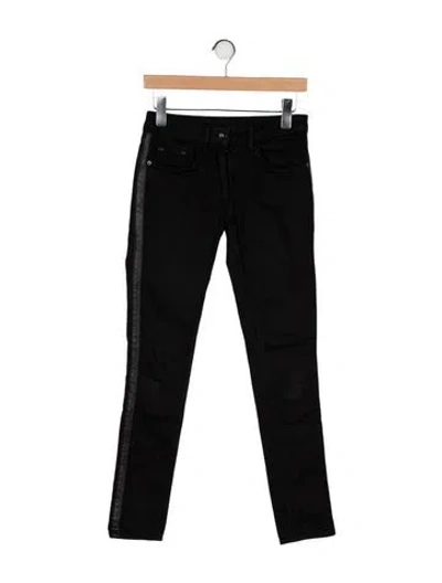 Pre-owned Sandro Mid-rise Skinny Leg Jeans In Black