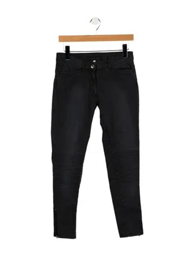 Pre-owned Sandro Mid-rise Skinny Leg Jeans In Black
