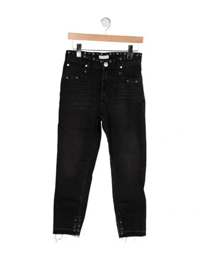 Pre-owned Sandro Mid-rise Skinny Leg Jeans In Black