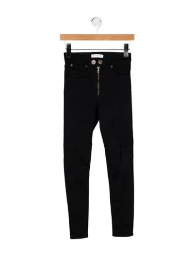 Pre-owned Sandro Mid-rise Skinny Leg Jeans In Black