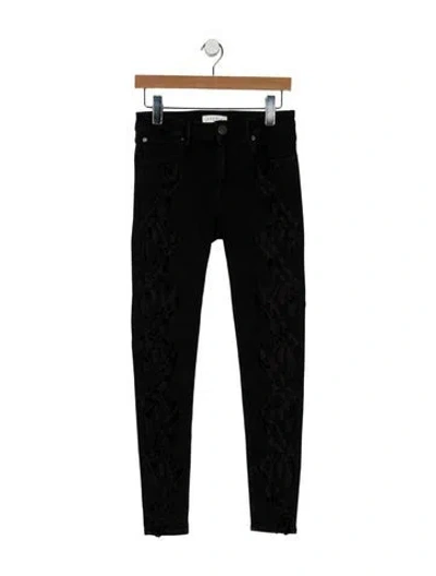 Pre-owned Sandro Mid-rise Skinny Leg Jeans In Black