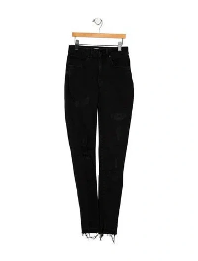 Pre-owned Sandro Mid-rise Skinny Leg Jeans In Black