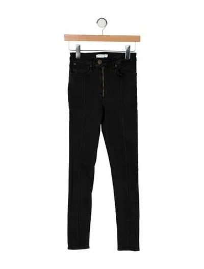 Pre-owned Sandro Mid-rise Skinny Leg Jeans In Black