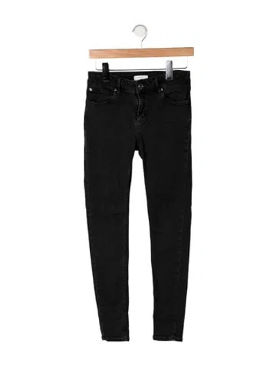 Pre-owned Sandro Mid-rise Skinny Leg Jeans In Black