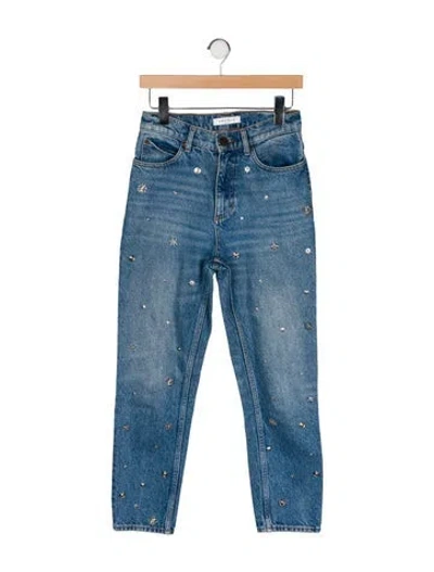 Pre-owned Sandro Mid-rise Skinny Leg Jeans In Blue