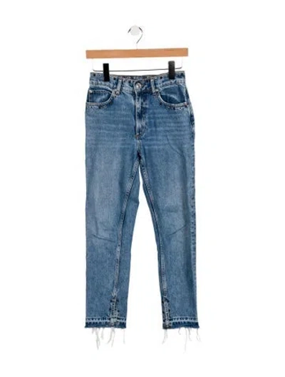 Pre-owned Sandro Mid-rise Skinny Leg Jeans In Blue