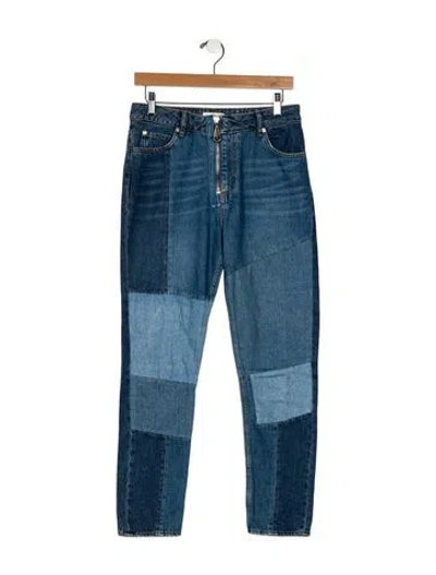 Pre-owned Sandro Mid-rise Skinny Leg Jeans In Blue