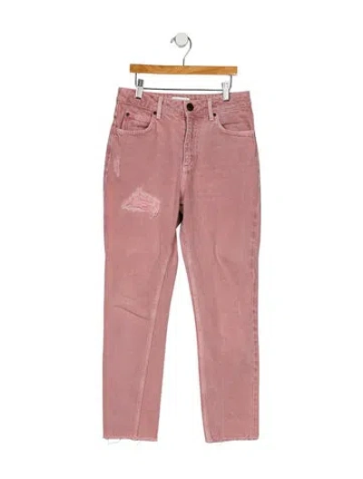 Pre-owned Sandro Mid-rise Skinny Leg Jeans In Pink