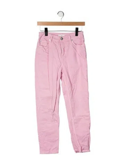Pre-owned Sandro Mid-rise Skinny Leg Jeans In Pink