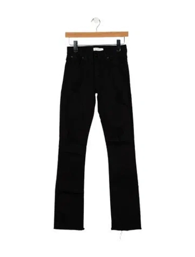 Pre-owned Sandro Mid-rise Straight Leg Jeans In Black