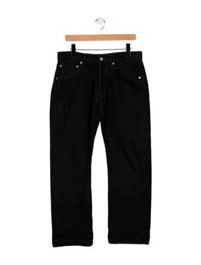Pre-owned Sandro Mid-rise Straight Leg Jeans In Black