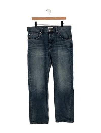 Pre-owned Sandro Mid-rise Straight Leg Jeans In Blue