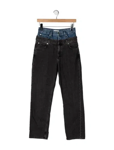 Pre-owned Sandro Mid-rise Straight Leg Jeans In Blue
