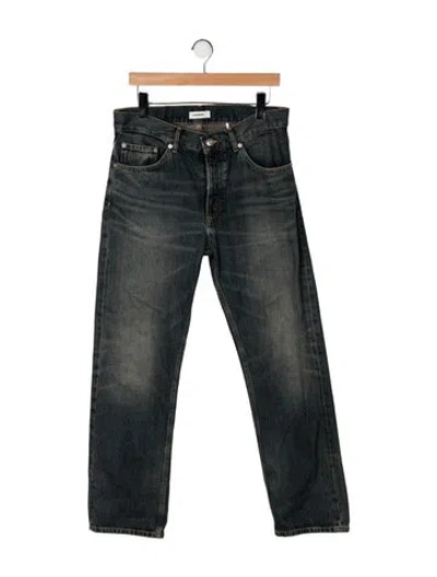 Pre-owned Sandro Mid-rise Straight Leg Jeans In Blue