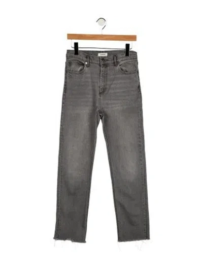 Pre-owned Sandro Mid-rise Straight Leg Jeans In Gray