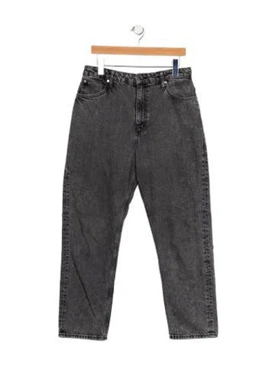 Pre-owned Sandro Mid-rise Straight Leg Jeans In Gray