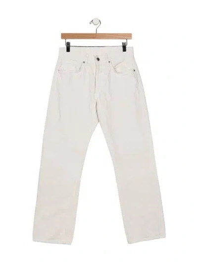 Pre-owned Sandro Mid-rise Straight Leg Jeans In Neutrals