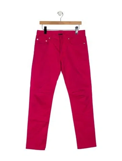 Pre-owned Sandro Mid-rise Straight Leg Jeans In Red