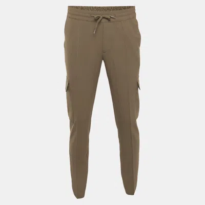 Pre-owned Sandro Military Green Cotton Blend Cargo Trousers M