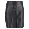 Sandro Milla A-line Skirt In Black Leather In Black
