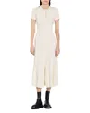 Sandro Milo Button Front Midi Dress In Ecru