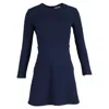 Sandro Mini Dres Sin Navy Blue Wool In Blue