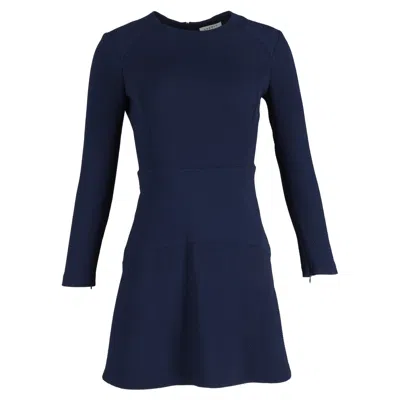 Sandro Mini Dres Sin Navy Blue Wool