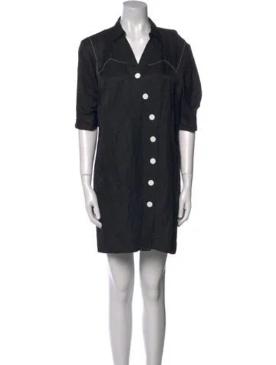 Pre-owned Sandro Mini Dress In Black