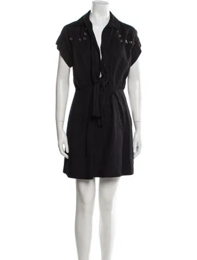 Pre-owned Sandro Mini Dress In Black